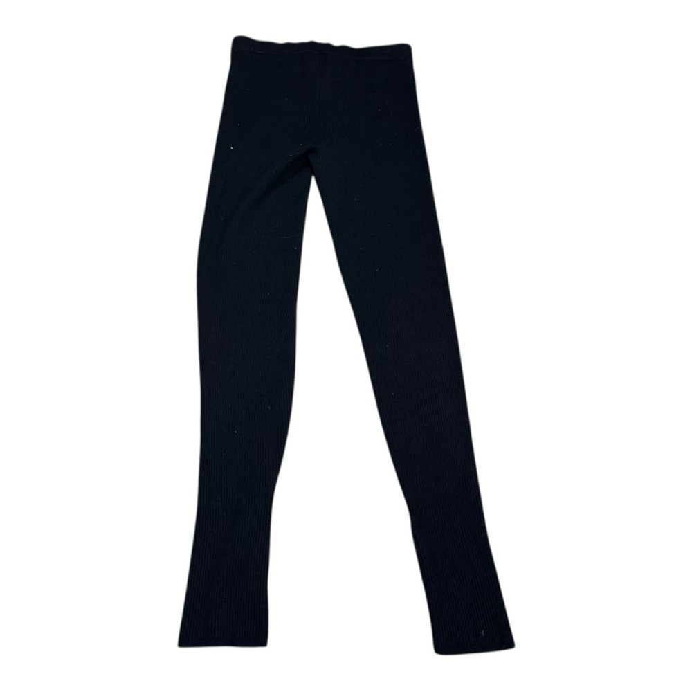 Aritzia Babaton Distill Ribbed Knit Leggings With Side Slit Classic Basic - Picture 3 of 4